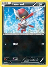 Pawniard (71) - Plasma Freeze - Pokemon card