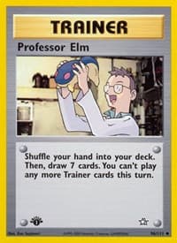 Professor Elm - Neo Genesis - Pokemon card