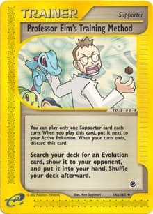Professor Elm's Training Method - Expedition - Pokemon card