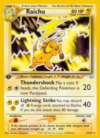 Raichu - Neo Revelation - Pokemon card