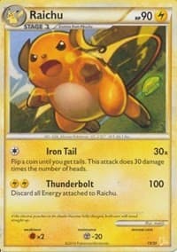 Raichu (#19 Non-Holo) - HGSS Trainer Kit: Gyarados & Raichu - Pokemon card
