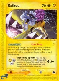 Raikou - Skyridge - Pokemon card