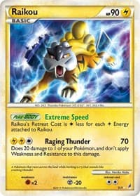 Raikou (Shiny) - Call of Legends - Pokemon card