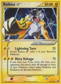 Raikou Star - EX Unseen Forces - Pokemon card