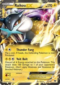 Raikou EX - Dark Explorers - Pokemon card