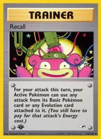 Recall - Gym Heroes - Pokemon card