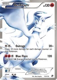 Reshiram (113 Full Art) - Black and White - Pokemon card