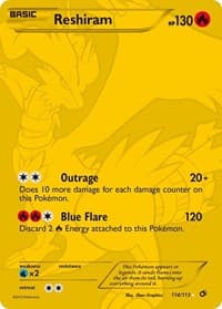 Reshiram (114 Full Art Secret Rare) - Legendary Treasures - Pokemon card