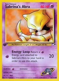Sabrina's Abra - Gym Heroes - Pokemon card