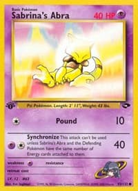 Sabrina's Abra (93) - Gym Challenge - Pokemon card