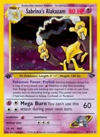 Sabrina's Alakazam - Gym Challenge - Pokemon card