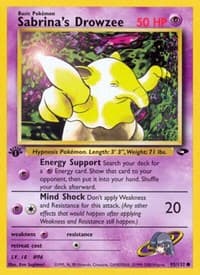 Sabrina's Drowzee - Gym Challenge - Pokemon card