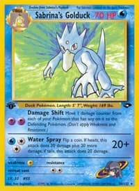 Sabrina's Golduck - Gym Challenge - Pokemon card