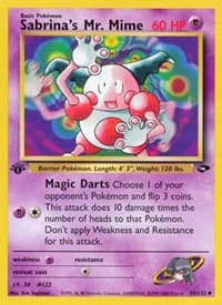 Sabrina's Mr. Mime - Gym Challenge - Pokemon card