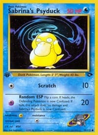 Sabrina's Psyduck - Gym Challenge - Pokemon card