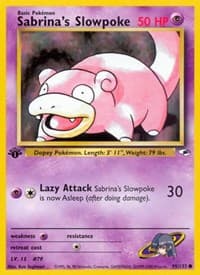 Sabrina's Slowpoke - Gym Heroes - Pokemon card