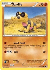 Sandile - Black and White - Pokemon card