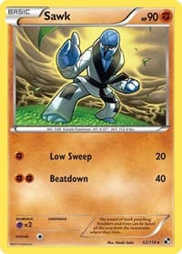 Sawk - Black and White - Pokemon card