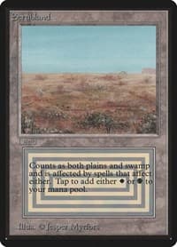 Scrubland - Beta Edition - Magic: The Gathering card