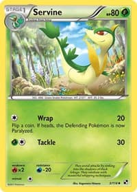 Servine (3) - Black and White - Pokemon card