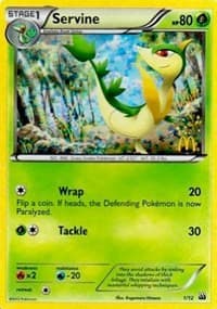 Servine - McDonald's Promos 2012 - Pokemon card