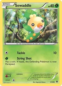 Sewaddle (3) - Emerging Powers - Pokemon card
