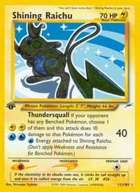 Shining Raichu - Neo Destiny - Pokemon card