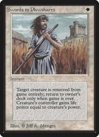 Swords to Plowshares - Beta Edition - Magic: The Gathering card
