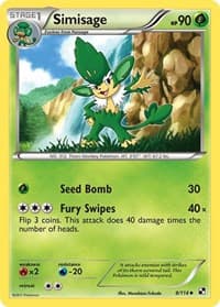 Simisage - Black and White - Pokemon card