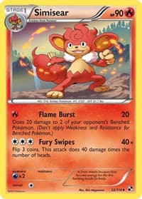 Simisear - Black and White - Pokemon card