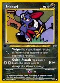 Sneasel - Neo Revelation - Pokemon card