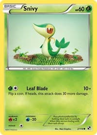 Snivy (2) - Black and White - Pokemon card