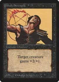 Unholy Strength - Beta Edition - Magic: The Gathering card