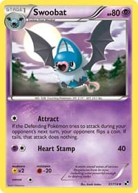 Swoobat - Black and White - Pokemon card