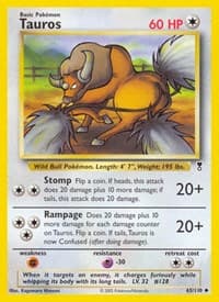 Tauros - Legendary Collection - Pokemon card