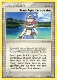 Team Aqua Conspirator - EX Team Magma vs Team Aqua - Pokemon card