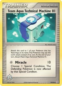 Team Aqua Technical Machine 01 - EX Team Magma vs Team Aqua - Pokemon card