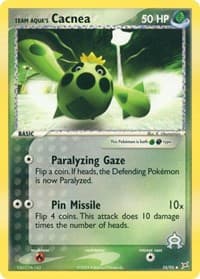 Team Aqua's Cacnea - EX Team Magma vs Team Aqua - Pokemon card