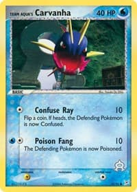 Team Aqua's Carvanha - EX Team Magma vs Team Aqua - Pokemon card