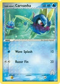 Team Aqua's Carvanha - EX Team Magma vs Team Aqua - Pokemon card