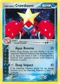 Team Aqua's Crawdaunt - EX Team Magma vs Team Aqua - Pokemon card