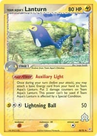 Team Aqua's Lanturn - EX Team Magma vs Team Aqua - Pokemon card