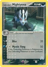 Team Aqua's Mightyena - EX Team Magma vs Team Aqua - Pokemon card