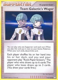 Team Galactic's Wager - Mysterious Treasures - Pokemon card
