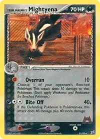 Team Magma's Mightyena - EX Team Magma vs Team Aqua - Pokemon card