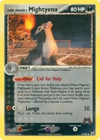 Team Magma's Mightyena - EX Team Magma vs Team Aqua - Pokemon card