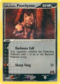 Team Magma's Poochyena - EX Team Magma vs Team Aqua - Pokemon card