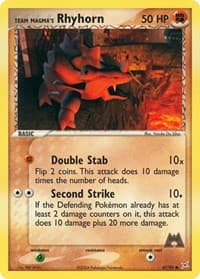 Team Magma's Rhyhorn - EX Team Magma vs Team Aqua - Pokemon card