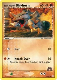 Team Magma's Rhyhorn - EX Team Magma vs Team Aqua - Pokemon card