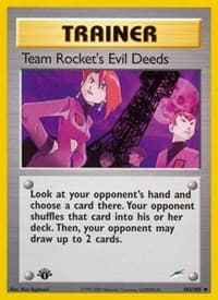 Team Rocket's Evil Deeds - Neo Destiny - Pokemon card